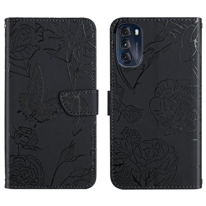 Skin Feel Butterfly Peony Embossed Leather Phone Case, For OnePlus 10R/ACE, For OnePlus Nord CE 2 5G, For OnePlus Nord CE2 Lite/Realme 9 Pro 5G/Realme V25, For Motorola Moto G 5G 2022