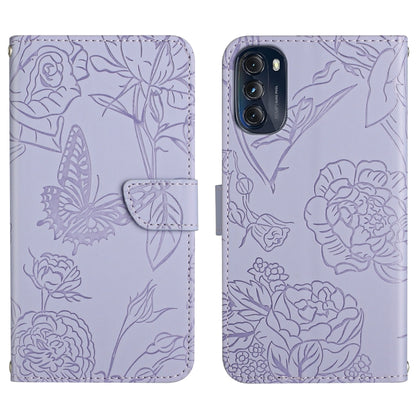 Skin Feel Butterfly Peony Embossed Leather Phone Case, For OnePlus 10R/ACE, For OnePlus Nord CE 2 5G, For OnePlus Nord CE2 Lite/Realme 9 Pro 5G/Realme V25, For Motorola Moto G 5G 2022