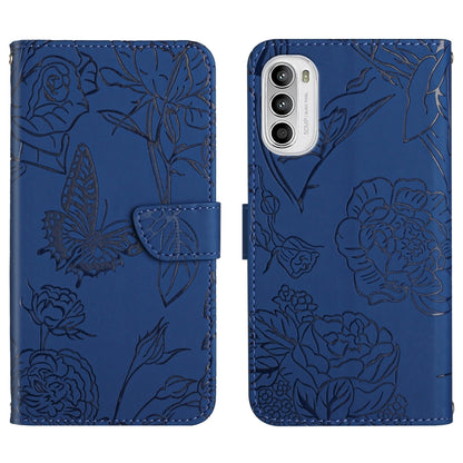 Skin Feel Butterfly Peony Embossed Leather Phone Case, For Motorola Moto G Stylus 4G 2022, For Motorola Moto G Stylus 5G 2022, For Motorola Moto G52, For Nokia X100