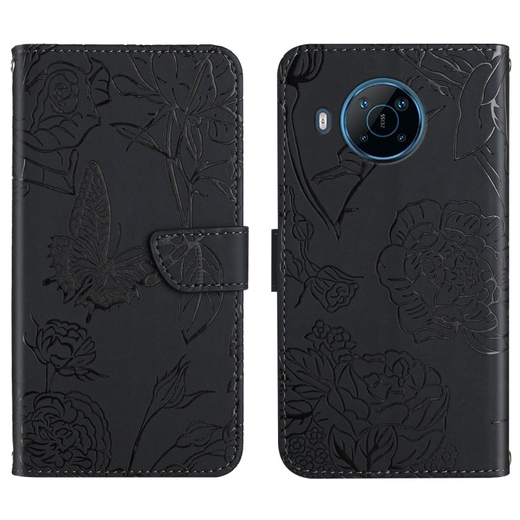 Skin Feel Butterfly Peony Embossed Leather Phone Case, For Motorola Moto G Stylus 4G 2022, For Motorola Moto G Stylus 5G 2022, For Motorola Moto G52, For Nokia X100