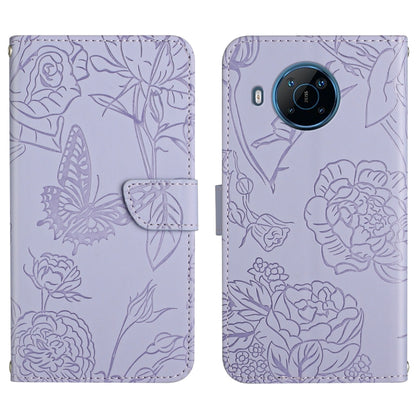 Skin Feel Butterfly Peony Embossed Leather Phone Case, For Motorola Moto G Stylus 4G 2022, For Motorola Moto G Stylus 5G 2022, For Motorola Moto G52, For Nokia X100