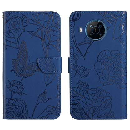 Skin Feel Butterfly Peony Embossed Leather Phone Case, For Motorola Moto G Stylus 4G 2022, For Motorola Moto G Stylus 5G 2022, For Motorola Moto G52, For Nokia X100