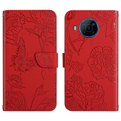 Skin Feel Butterfly Peony Embossed Leather Phone Case, For Motorola Moto G Stylus 4G 2022, For Motorola Moto G Stylus 5G 2022, For Motorola Moto G52, For Nokia X100