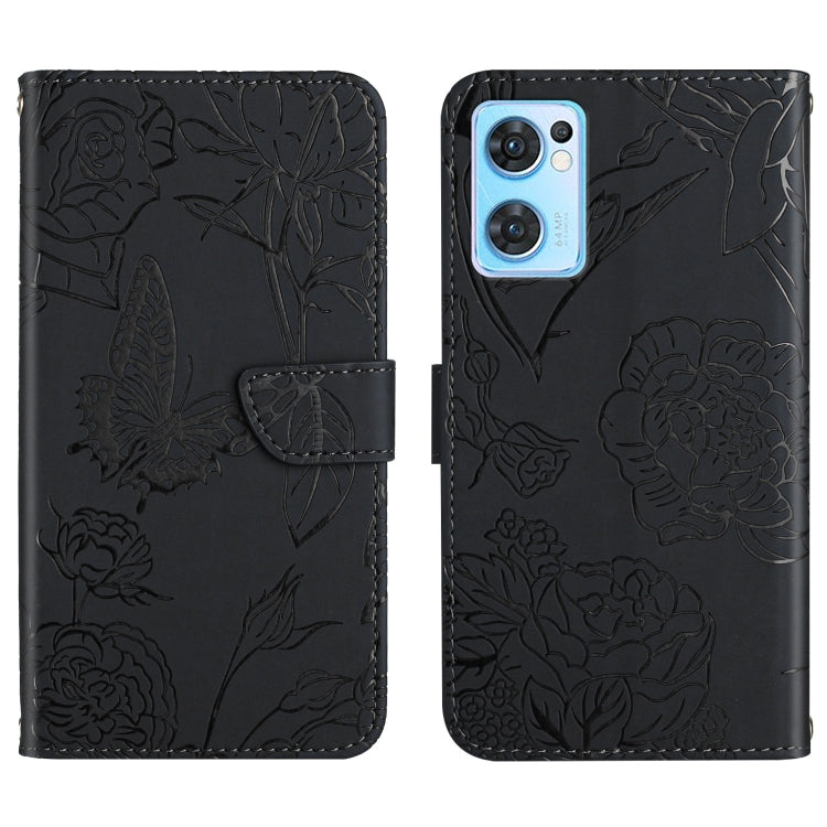 Skin Feel Butterfly Peony Embossed Leather Phone Case, For OPPO Find X5 Lite, For OPPO Realme 9 Pro+/Realme 9 4G, For Samsung Galaxy Xcover6 Pro, For Samsung Galaxy M33
