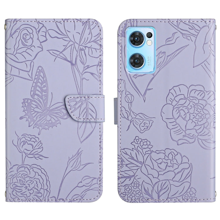Skin Feel Butterfly Peony Embossed Leather Phone Case, For OPPO Find X5 Lite, For OPPO Realme 9 Pro+/Realme 9 4G, For Samsung Galaxy Xcover6 Pro, For Samsung Galaxy M33