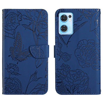 Skin Feel Butterfly Peony Embossed Leather Phone Case, For OPPO Find X5 Lite, For OPPO Realme 9 Pro+/Realme 9 4G, For Samsung Galaxy Xcover6 Pro, For Samsung Galaxy M33