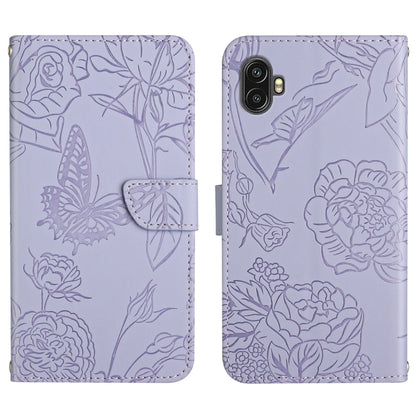 Skin Feel Butterfly Peony Embossed Leather Phone Case, For OPPO Find X5 Lite, For OPPO Realme 9 Pro+/Realme 9 4G, For Samsung Galaxy Xcover6 Pro, For Samsung Galaxy M33