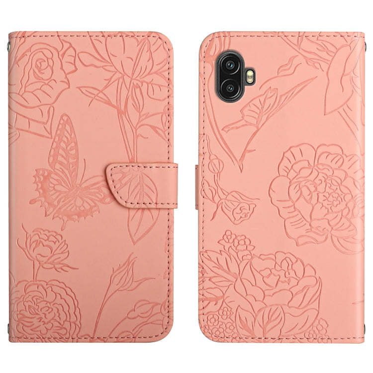 Skin Feel Butterfly Peony Embossed Leather Phone Case, For OPPO Find X5 Lite, For OPPO Realme 9 Pro+/Realme 9 4G, For Samsung Galaxy Xcover6 Pro, For Samsung Galaxy M33