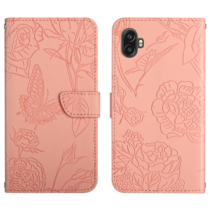 Skin Feel Butterfly Peony Embossed Leather Phone Case, For OPPO Find X5 Lite, For OPPO Realme 9 Pro+/Realme 9 4G, For Samsung Galaxy Xcover6 Pro, For Samsung Galaxy M33
