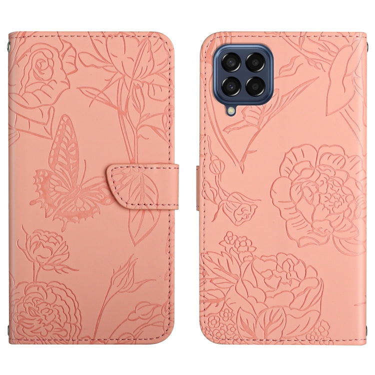 Skin Feel Butterfly Peony Embossed Leather Phone Case, For OPPO Find X5 Lite, For OPPO Realme 9 Pro+/Realme 9 4G, For Samsung Galaxy Xcover6 Pro, For Samsung Galaxy M33