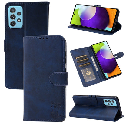 Embossed Happy Cat Pattern Leather Phone Case, For Xiaomi Redmi Note 11 4G Global/11S, For Xiaomi Redmi Note 11 Pro Global, For Samsung Galaxy A23 4G, For Xiaomi Poco M4 Pro