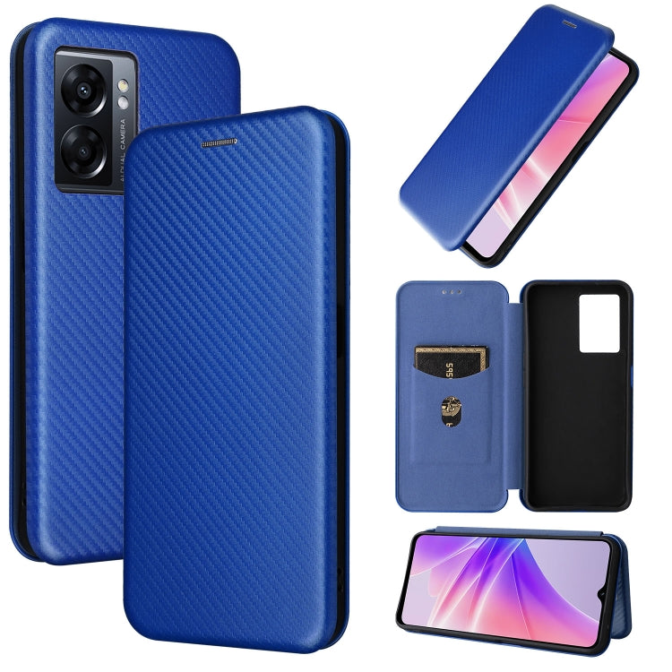 Carbon Fiber Texture Magnetic Leather Phone Case, For OPPO A57 5G, For OPPO Reno7 4G / F21 Pro 4G, For Samsung Galaxy M33 5G, For Sharp Simple Sumaho 6