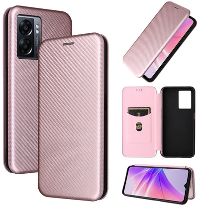 Carbon Fiber Texture Magnetic Leather Phone Case, For OPPO A57 5G, For OPPO Reno7 4G / F21 Pro 4G, For Samsung Galaxy M33 5G, For Sharp Simple Sumaho 6