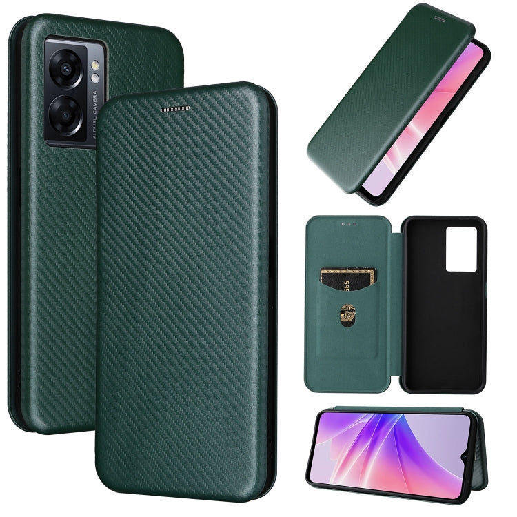 Carbon Fiber Texture Magnetic Leather Phone Case, For OPPO A57 5G, For OPPO Reno7 4G / F21 Pro 4G, For Samsung Galaxy M33 5G, For Sharp Simple Sumaho 6
