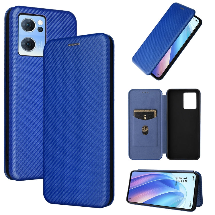 Carbon Fiber Texture Magnetic Leather Phone Case, For OPPO A57 5G, For OPPO Reno7 4G / F21 Pro 4G, For Samsung Galaxy M33 5G, For Sharp Simple Sumaho 6
