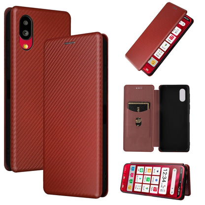Carbon Fiber Texture Magnetic Leather Phone Case, For OPPO A57 5G, For OPPO Reno7 4G / F21 Pro 4G, For Samsung Galaxy M33 5G, For Sharp Simple Sumaho 6