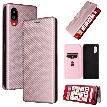 Carbon Fiber Texture Magnetic Leather Phone Case, For OPPO A57 5G, For OPPO Reno7 4G / F21 Pro 4G, For Samsung Galaxy M33 5G, For Sharp Simple Sumaho 6