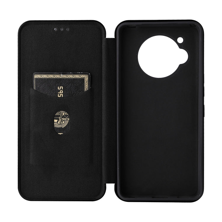 Carbon Fiber Texture Magnetic Leather Phone Case, For Sharp Aquos R7