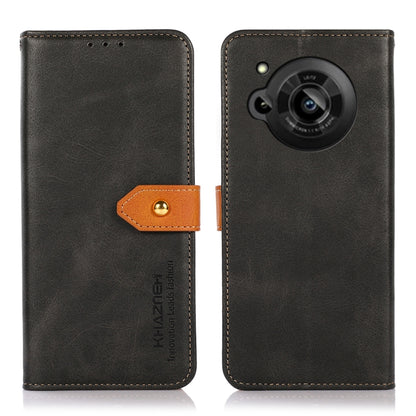KHAZNEH Dual-color Cowhide Texture Flip Leather Phone Case, For Sharp Aquos R7, For OnePlus Ace / 10R