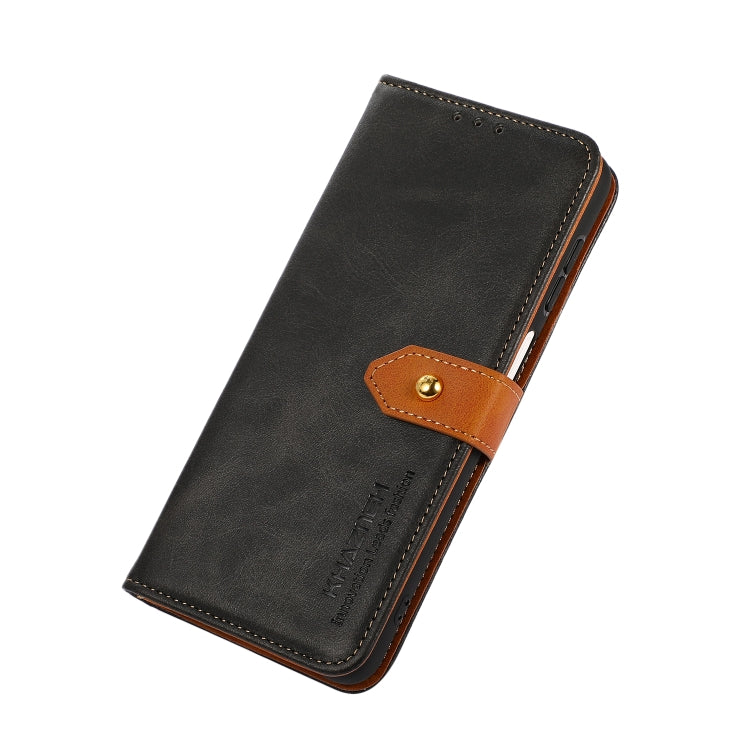 KHAZNEH Dual-color Cowhide Texture Flip Leather Phone Case, For Sharp Aquos R7, For OnePlus Ace / 10R