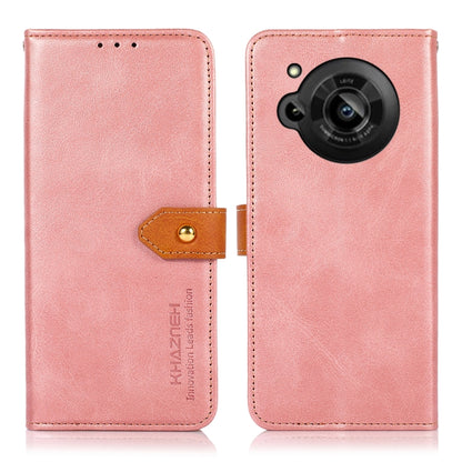 KHAZNEH Dual-color Cowhide Texture Flip Leather Phone Case, For Sharp Aquos R7, For OnePlus Ace / 10R