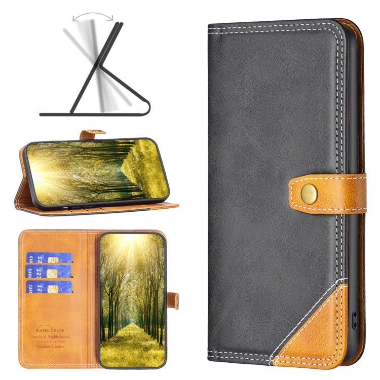 Color Matching Double Sewing Thread Leather Phone Case, For OPPO Realme C31, For OPPO Realme C35