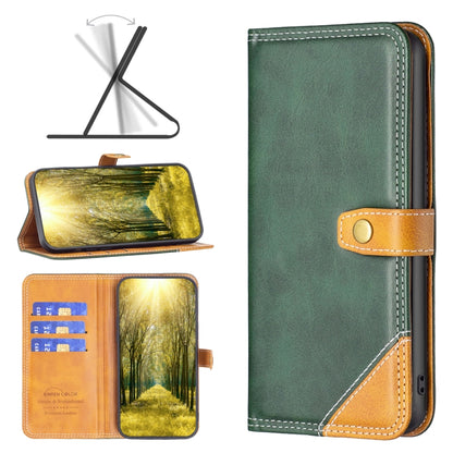 Color Matching Double Sewing Thread Leather Phone Case, For OPPO Realme C31, For OPPO Realme C35