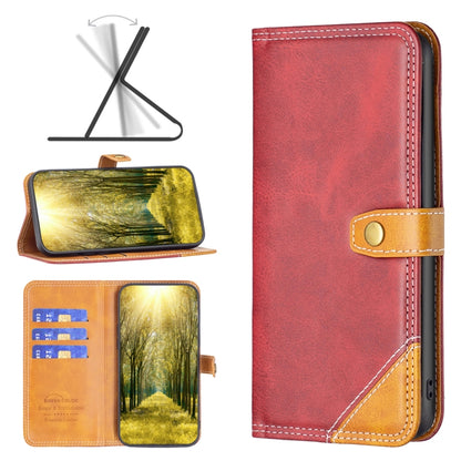 Color Matching Double Sewing Thread Leather Phone Case, For OPPO Realme C31, For OPPO Realme C35