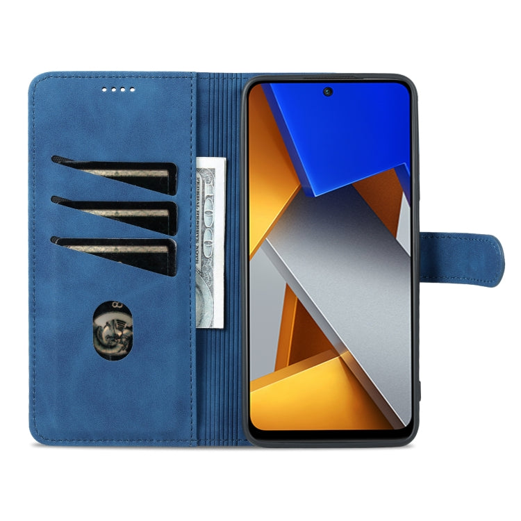 AZNS Skin Feel Calf Texture Flip Leather Phone Case, For Xiaomi Poco M4 Pro 4G