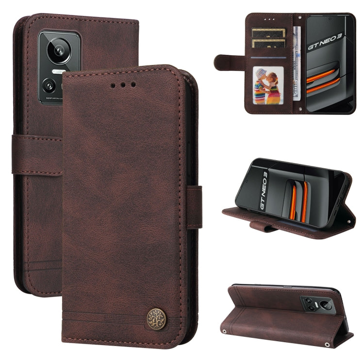 Skin Feel Life Tree Metal Button Leather Phone Case, For Xiaomi Redmi Note 11E / 10 Prime+ 5G, For Honor 50 Pro / Huawei nova 9 Pro, For Infinix Note 11, For OPPO Realme GT Neo3