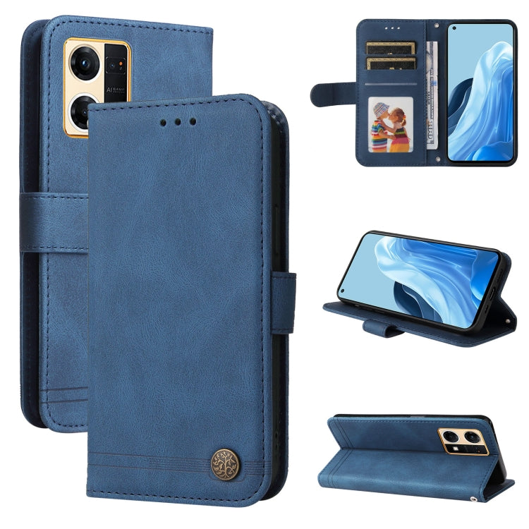 Skin Feel Life Tree Metal Button Leather Phone Case, For OPPO Reno7 4G / F21 Pro 4G, For Samsung Galaxy A03s US Version, For Samsung Galaxy M33 5G Global, For Samsung Galaxy M53 5G