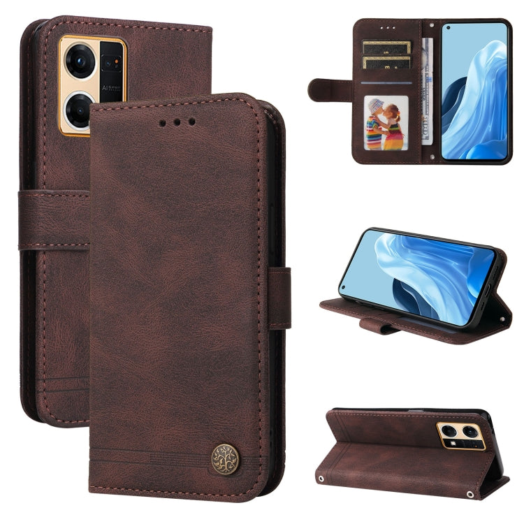 Skin Feel Life Tree Metal Button Leather Phone Case, For OPPO Reno7 4G / F21 Pro 4G, For Samsung Galaxy A03s US Version, For Samsung Galaxy M33 5G Global, For Samsung Galaxy M53 5G