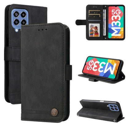 Skin Feel Life Tree Metal Button Leather Phone Case, For OPPO Reno7 4G / F21 Pro 4G, For Samsung Galaxy A03s US Version, For Samsung Galaxy M33 5G Global, For Samsung Galaxy M53 5G