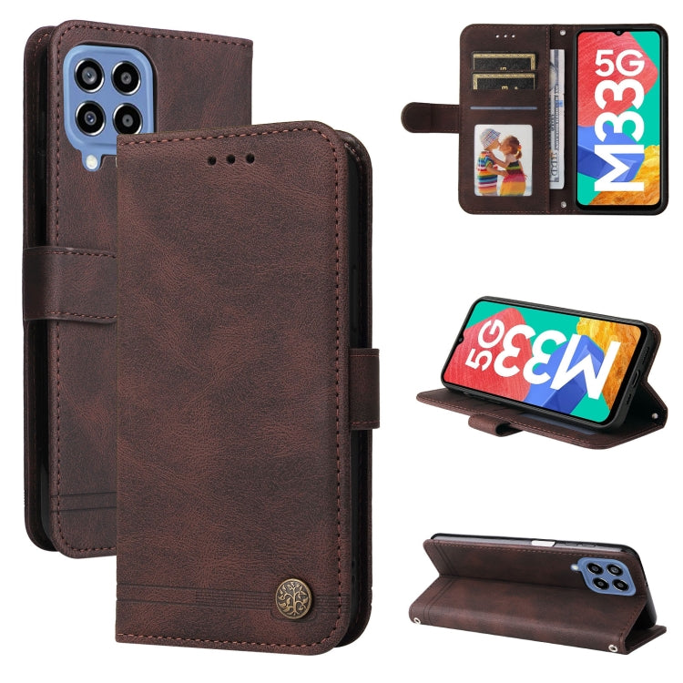 Skin Feel Life Tree Metal Button Leather Phone Case, For OPPO Reno7 4G / F21 Pro 4G, For Samsung Galaxy A03s US Version, For Samsung Galaxy M33 5G Global, For Samsung Galaxy M53 5G