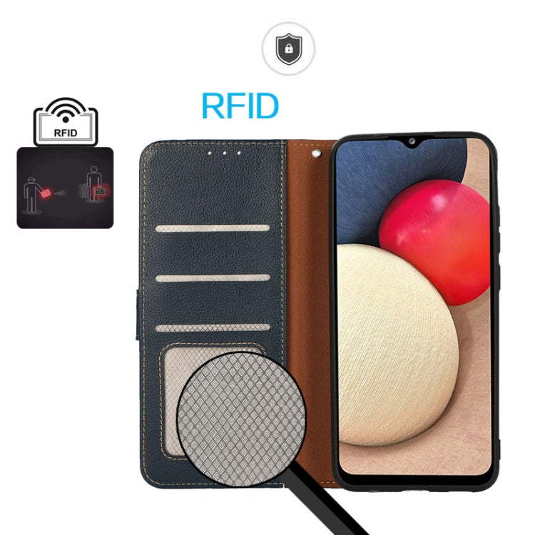 KHAZNEH Litchi Texture Leather RFID Phone Case, For Motorola Moto G 2022, For Motorola Moto G52 4G, For OPPO Realme GT2 Pro, For Samsung Galaxy Xcover6 Pro, For OnePlus Ace / 10R