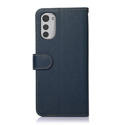 KHAZNEH Litchi Texture Leather RFID Phone Case, For Motorola Moto E32 4G, For Xiaomi 12 Lite