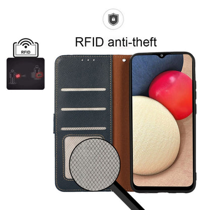 KHAZNEH Litchi Texture Leather RFID Phone Case, For Motorola Moto E32 4G, For Xiaomi 12 Lite