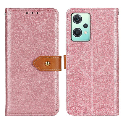 European Floral Embossed Flip Leather Phone Case, For Motorola Moto E32 4G, For OnePlus CE 2 Lite 5G
