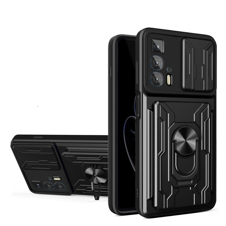 Sliding Camshield TPU+PC Phone Case with Card Slot, For Motorola Edge 20 Pro, For Motorola Moto G100, For OPPO A16