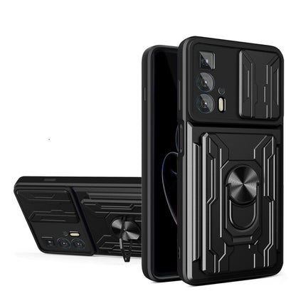 Sliding Camshield TPU+PC Phone Case with Card Slot, For Motorola Edge 20 Pro, For Motorola Moto G100, For OPPO A16