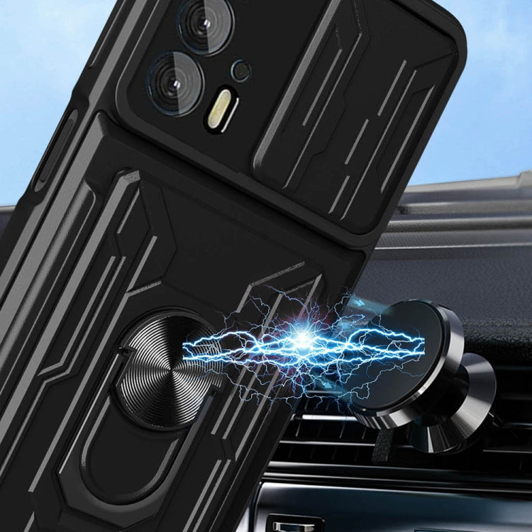 Sliding Camshield TPU+PC Phone Case with Card Slot, For Motorola Edge 20 Pro, For Motorola Moto G100, For OPPO A16