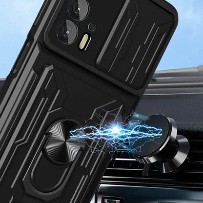 Sliding Camshield TPU+PC Phone Case with Card Slot, For Motorola Edge 20 Pro, For Motorola Moto G100, For OPPO A16