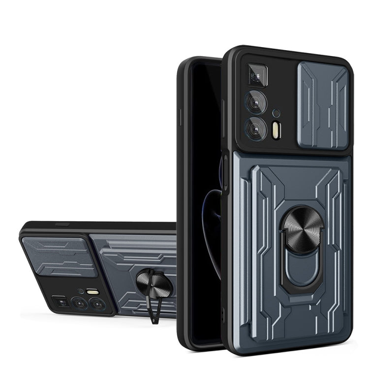 Sliding Camshield TPU+PC Phone Case with Card Slot, For Motorola Edge 20 Pro, For Motorola Moto G100, For OPPO A16