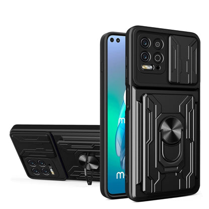 Sliding Camshield TPU+PC Phone Case with Card Slot, For Motorola Edge 20 Pro, For Motorola Moto G100, For OPPO A16