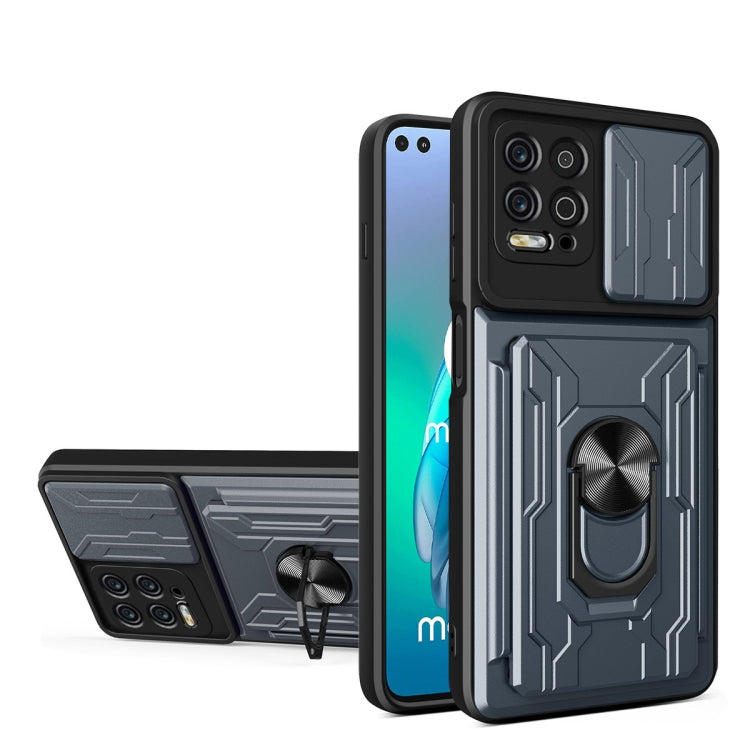 Sliding Camshield TPU+PC Phone Case with Card Slot, For Motorola Edge 20 Pro, For Motorola Moto G100, For OPPO A16
