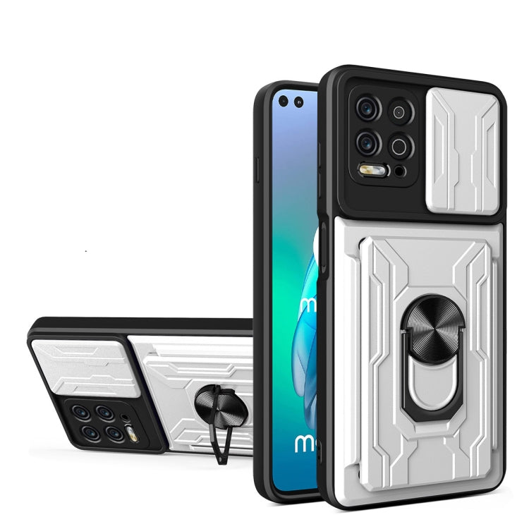 Sliding Camshield TPU+PC Phone Case with Card Slot, For Motorola Edge 20 Pro, For Motorola Moto G100, For OPPO A16