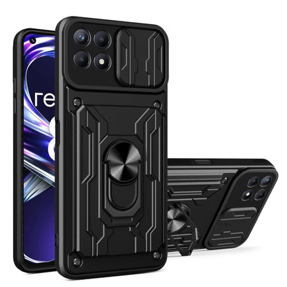 Sliding Camshield TPU+PC Phone Case with Card Slot, For Xiaomi 12 Pro, For OPPO Realme 8i