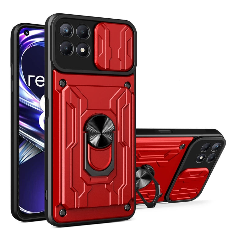 Sliding Camshield TPU+PC Phone Case with Card Slot, For Xiaomi 12 Pro, For OPPO Realme 8i