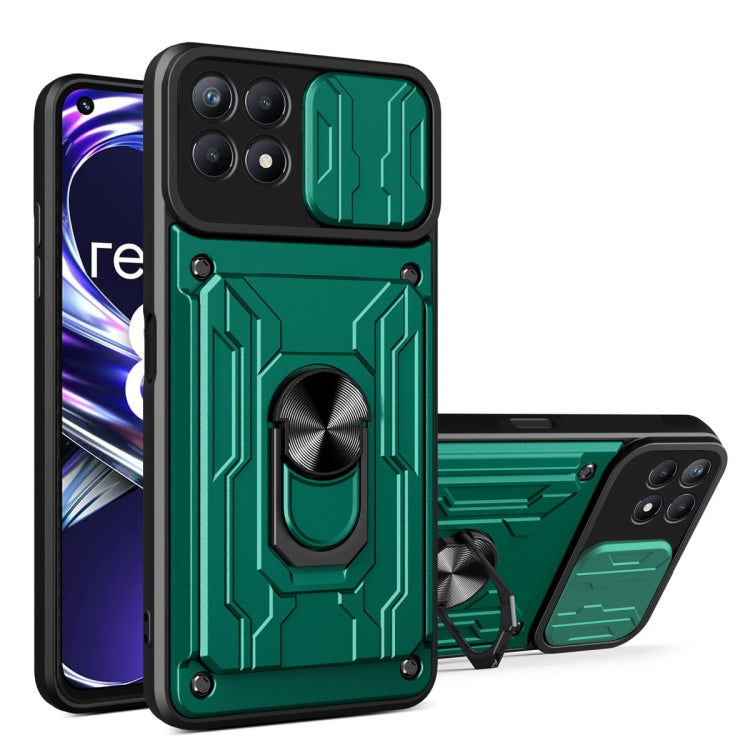 Sliding Camshield TPU+PC Phone Case with Card Slot, For Xiaomi 12 Pro, For OPPO Realme 8i