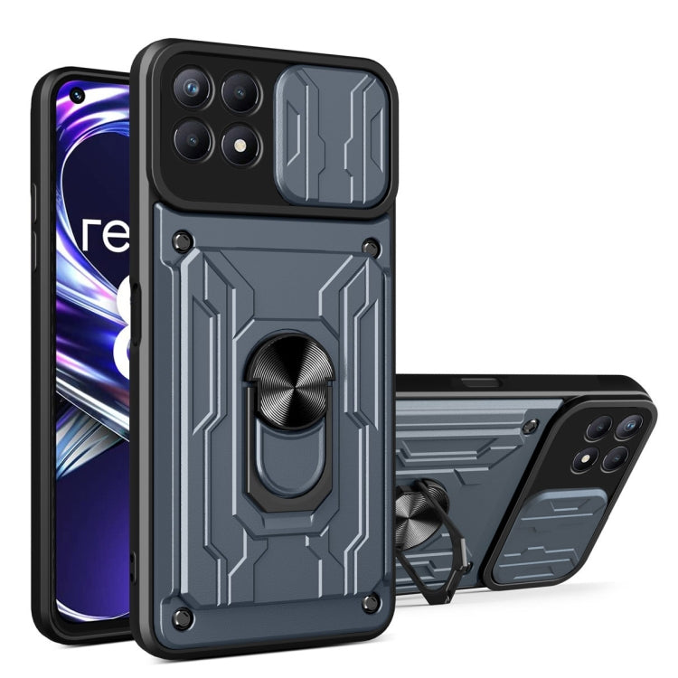 Sliding Camshield TPU+PC Phone Case with Card Slot, For Xiaomi 12 Pro, For OPPO Realme 8i
